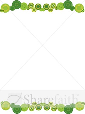 Green Polka Dot Border
