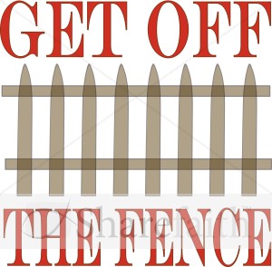 Get off the Fence Clipart