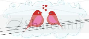 Love Birds Valentines Day Clipart