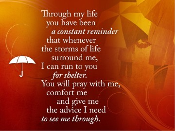 Shelter From The Storm Mothers Day PowerPoint