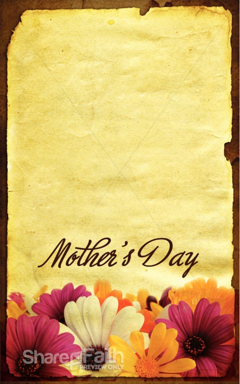 Mothers Day Church Bulletin Cover
