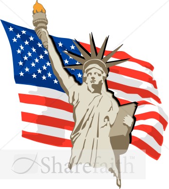 Statue of Liberty U.S Flag