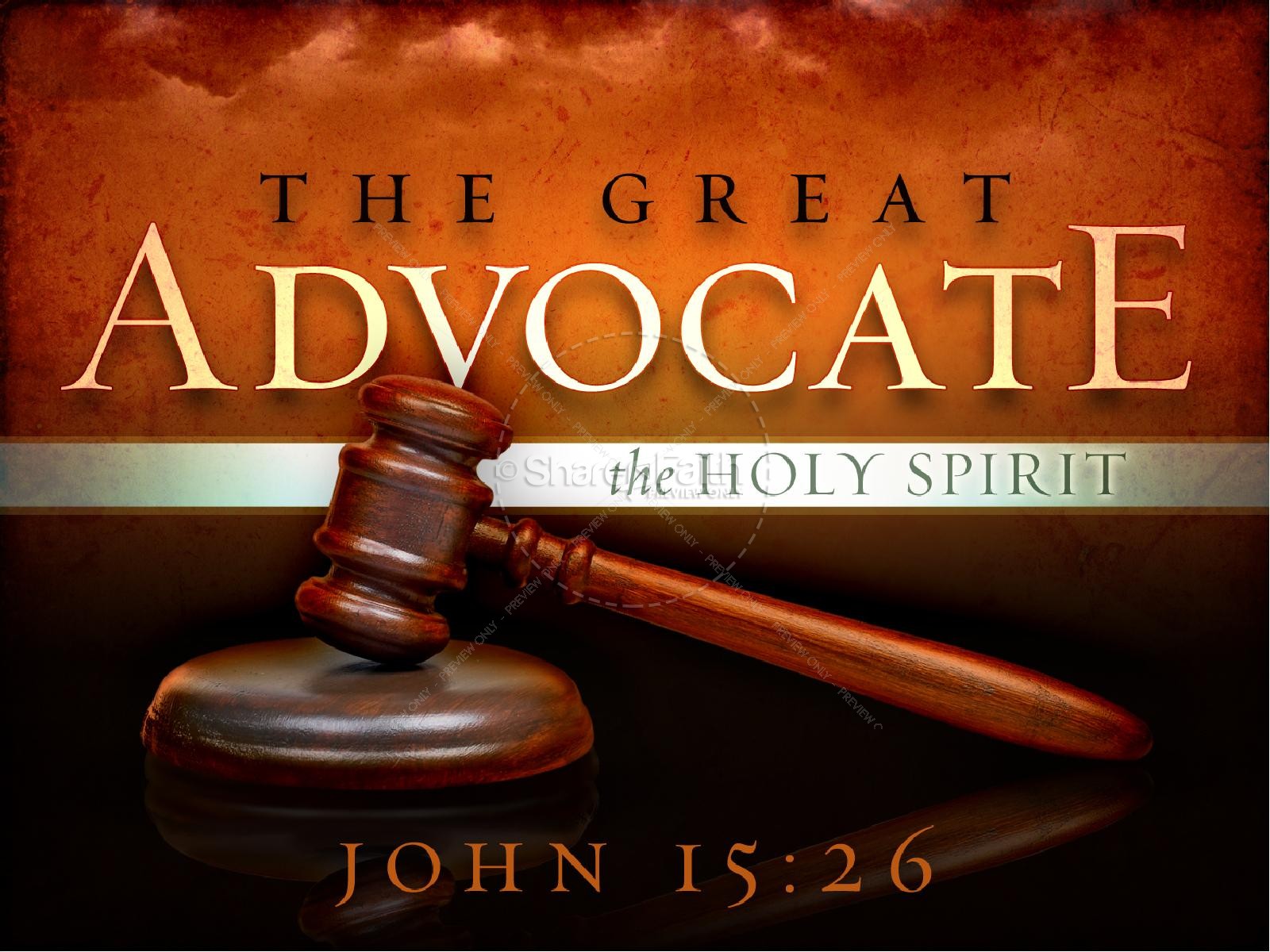 Holy Spirit Great Advocate Sermon PowerPoint | slide 1