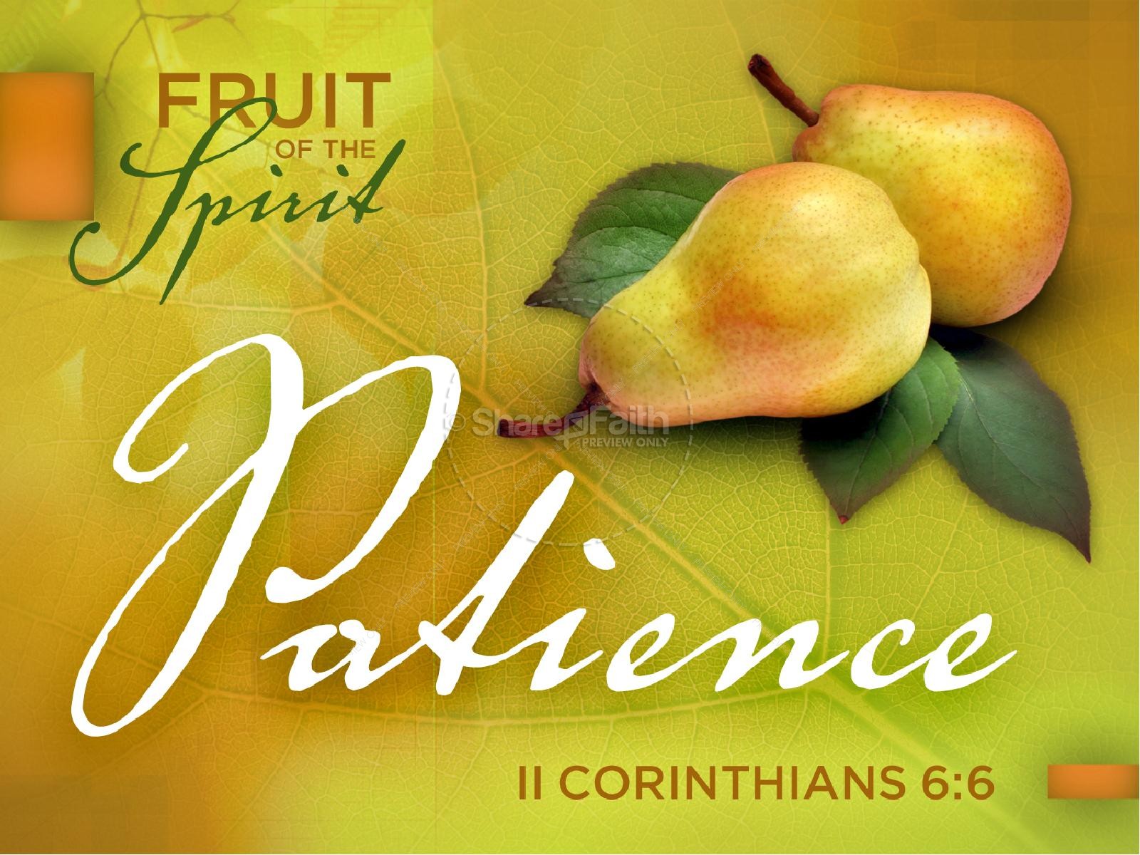 Patience Fruit of the Spirit PowerPoint Template | slide 1
