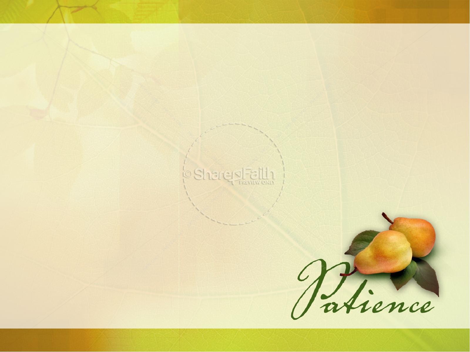 Patience Fruit of the Spirit PowerPoint Template | slide 6