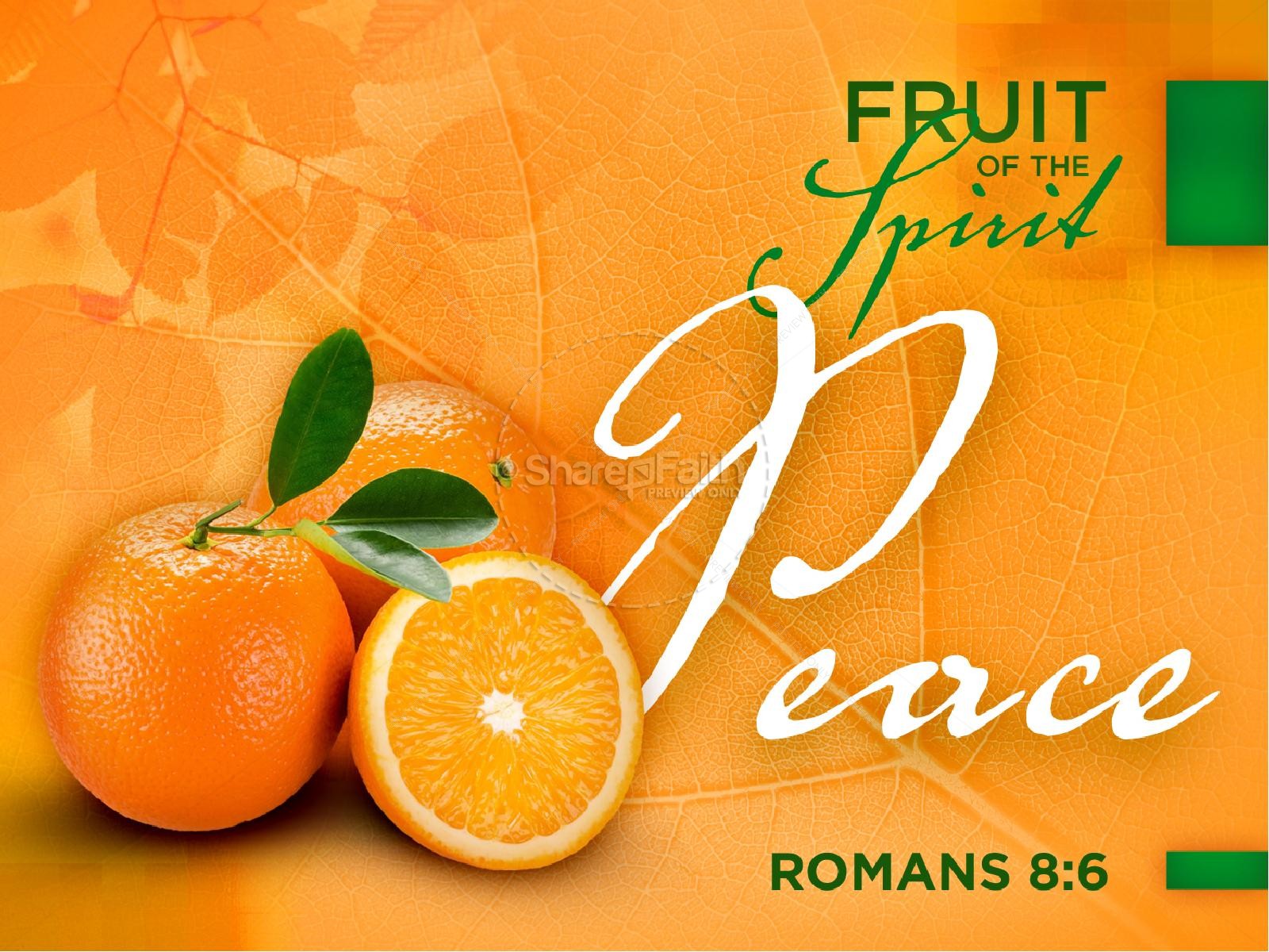 Peace Fruit of the Spirit Pentecost PowerPoint Template | slide 1