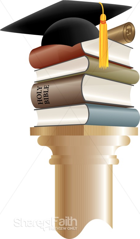 Books And Cap Graduation Clip Art