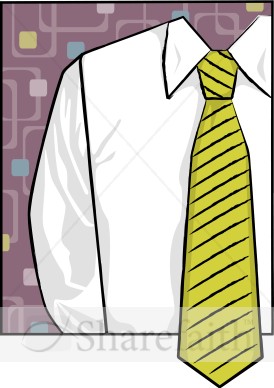 Shirt and Green Tie Father's Day Clipart