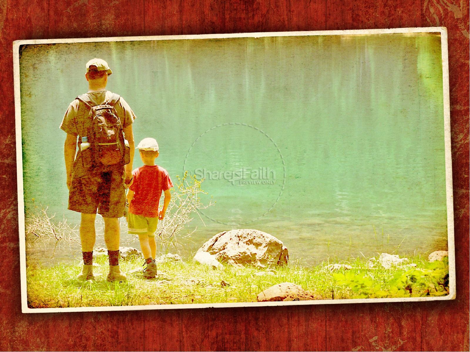 Mimicking Dad Father's Day PowerPoint Template | slide 4