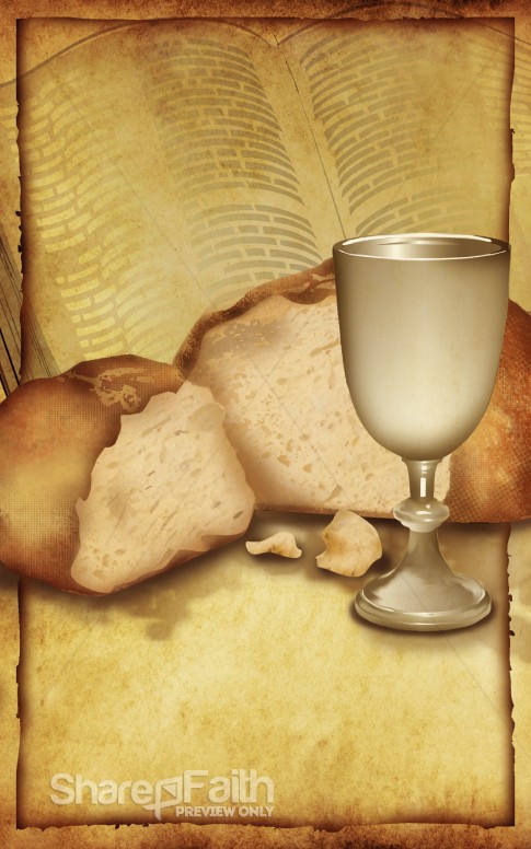 Bread and Cup Communion Bulletin Cover