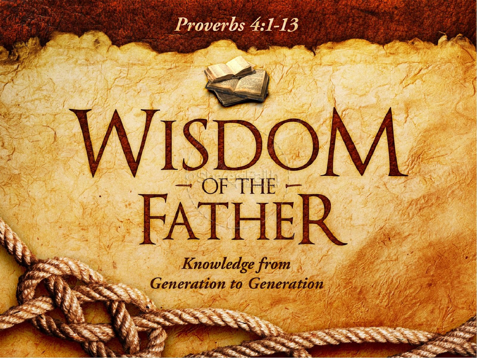 Wisdom Of The Father PowerPoint Template | slide 1