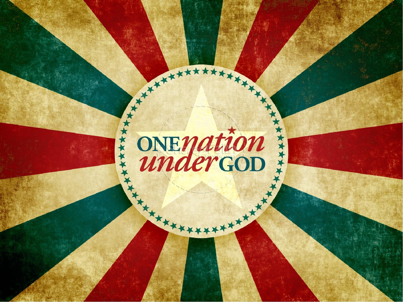 One Nation Under God Independance Day PowerPoint Template | slide 1