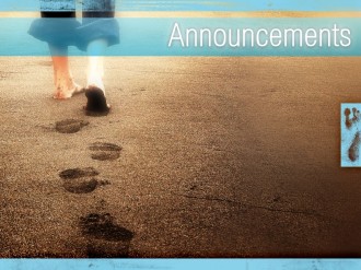 A Father's Footsteps Church Announcement PowerPoint Background