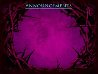 Crown Of Thorns Church Announcement PowerPoint Background