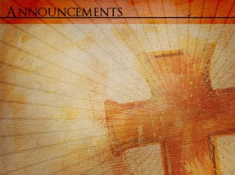Cross Light Rays Church Announcement PowerPoint Slide