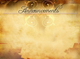 Parchment Design Church Announcement PowerPoint Template