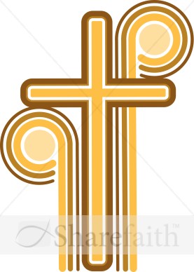 70's Cross Christian Cipart