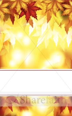 Fall Leaves Church Bulletin Cover
