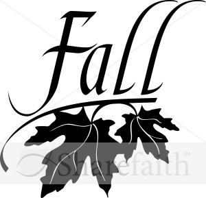 Fall Black And White Church Clipart