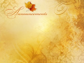Fall Color Announcement Background Slide