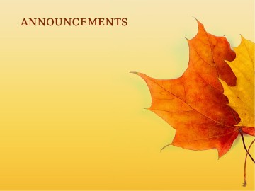 Welcome Fall Sermon PowerPoint