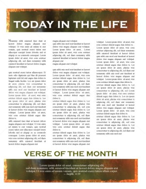 Hands And Leaf Church Newsletter Design