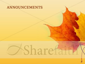 Autumn Leaves Announcement Background
