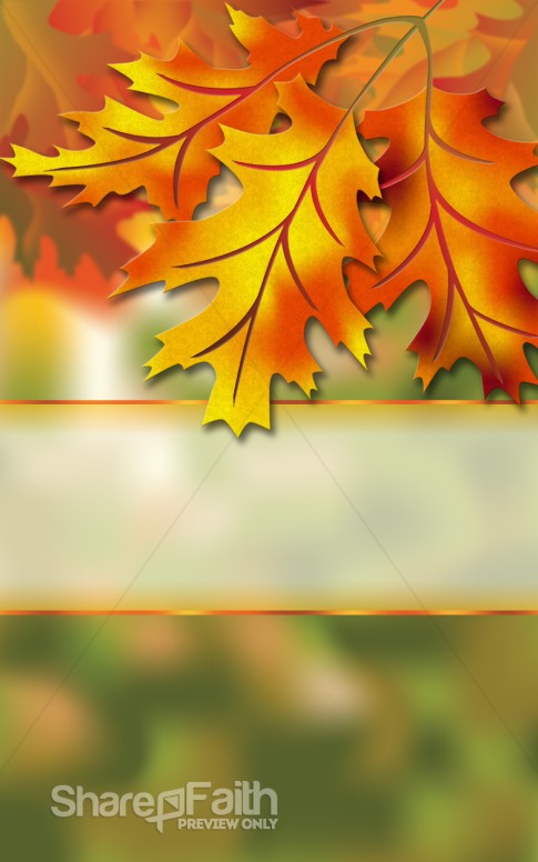 Autumn Leaves Church Bulletin