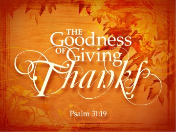Giving Thanks PowerPoint Slide