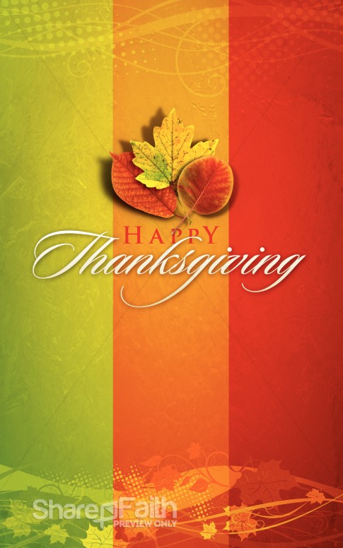 Happy Thanksgiving Bulletin Cover