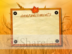 Wheat Field Announcement Slide