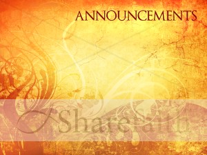 Harvest Announcement Background