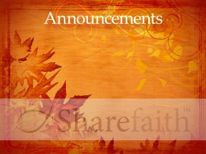Leaves And Vines Announcement Slide