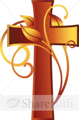 Cross and Vine Christian Clipart