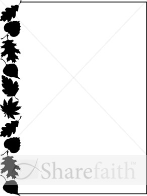 Leaves Black and White clipart