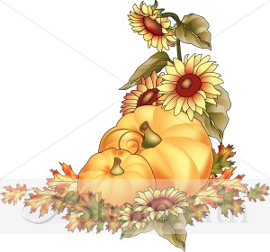 Pumpkins At Harvest Color Clipart