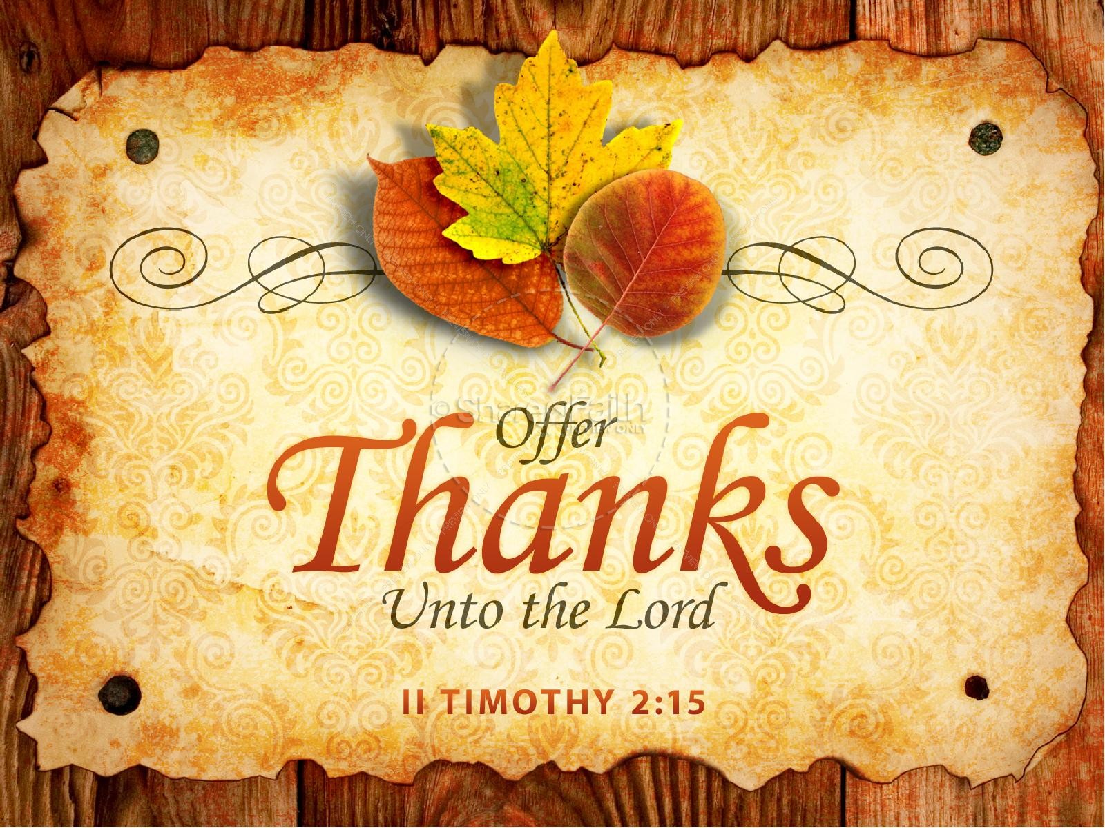 Offer Thanks Sermon PowerPoint | slide 1