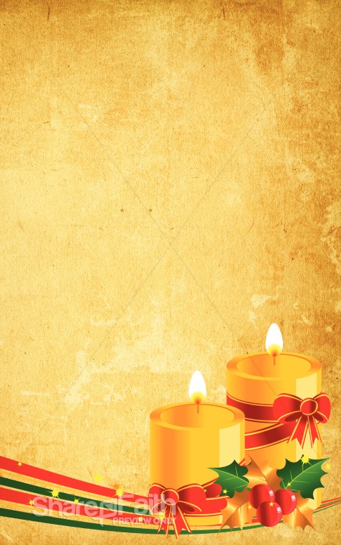 Christmas Candle Bulletin Cover