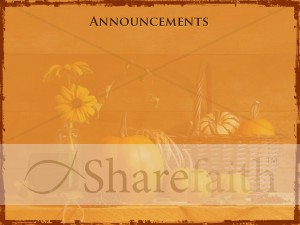 Happy Thanksgiving Announcement Slide