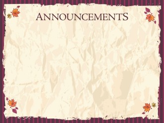 Giving Thanks Announcement Slide