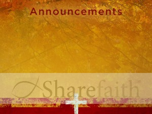 Prayer Of Thanks Announcement Slide