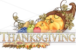 Thanksgiving Cornucopia Wordart