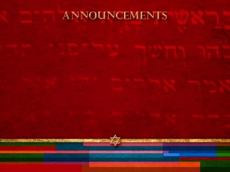 Messianic Announcement Background
