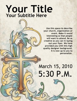 Gold Cross Easter Flyer