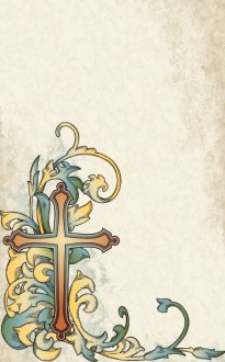 Gold Cross with Flourish Easter Bulletin Cover