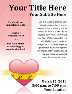 Valentines Heart Flyer Template