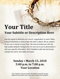 Easter Crown of Thorns Church Flyer