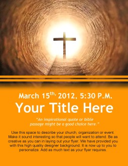 Resurrection Easter Cross Flyer Template