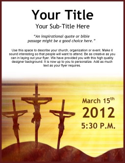 Jesus Crucifixion Golgotha Flyer Template
