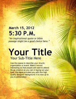 Easter Palm Sunday Flyer Template